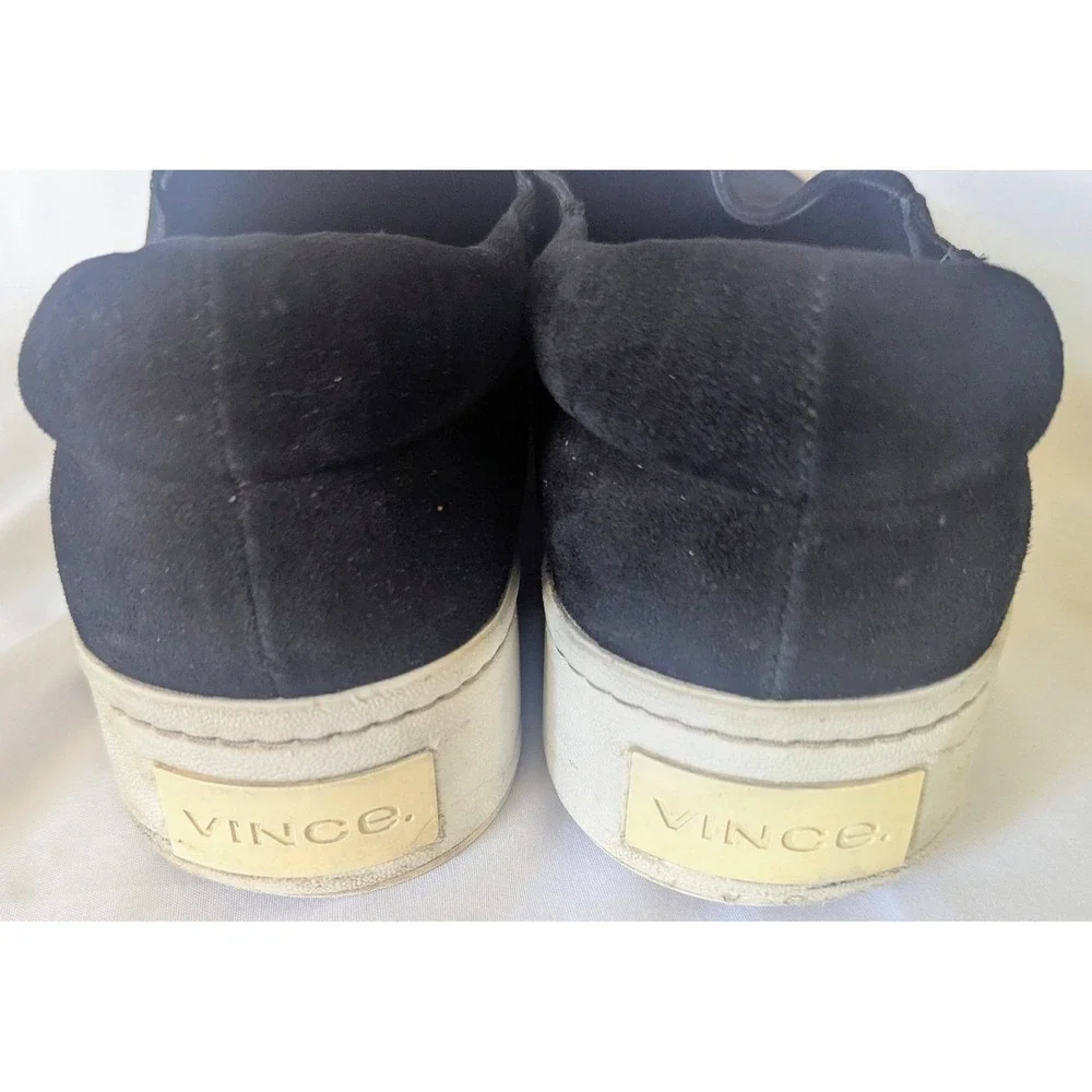 Vince Warren Slip-On Platform Sneaker Size US‎ 8.5M Black Suede